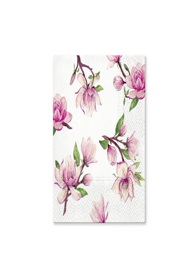 Importer AM Pink Magnolia Flowers Paper Napkins Tissue for Decoupage Luncheon Disposable -13" x 13" (Unfolded) Magnolia Springs - Image 1